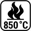 Symbol: Brandmodstandsevne: 850 °C.